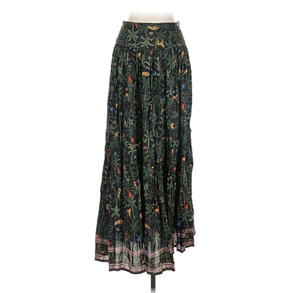 Farm Rio for Anthropologie Jungle Themed Maxi Skirt NWT Large